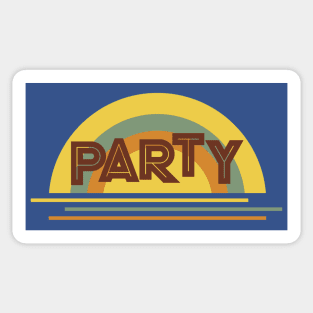 Retro Party Sticker